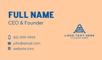 Blue Tribal Letter A  Business Card Preview