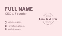 Organic Flower Wordmark Business Card Preview