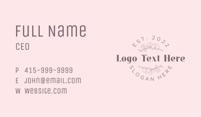 Organic Flower Wordmark Business Card Image Preview