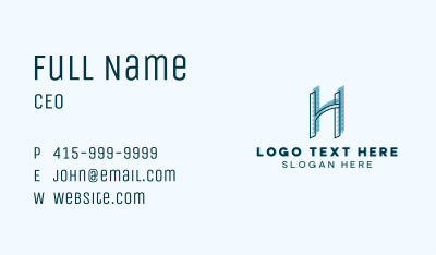 Business Company Letter H Business Card Image Preview