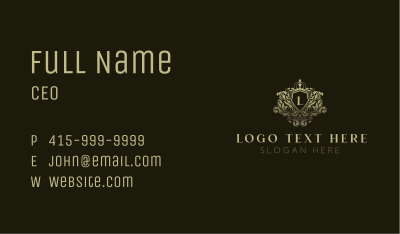 Royal Crown Shield Business Card Image Preview
