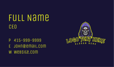 Hoodie Skull Gamer Business Card Image Preview