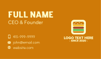 Burger App Business Card Image Preview
