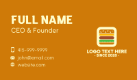 Burger App Business Card Design