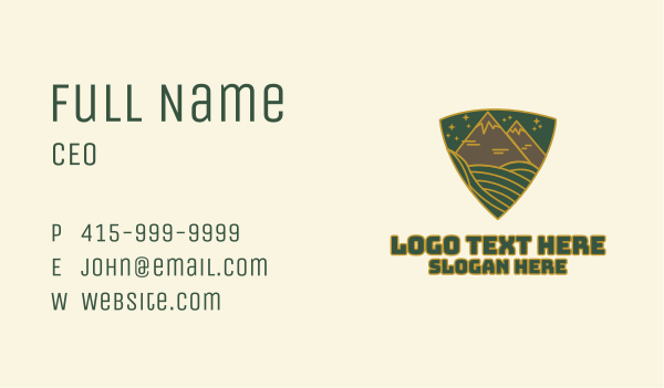 Triangle Meadow Badge Business Card Design Image Preview