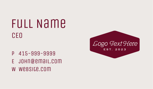 Stylish Script Wordmark Business Card Design Image Preview