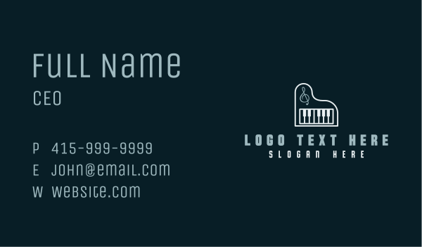 Piano Music Instrument Business Card Design Image Preview