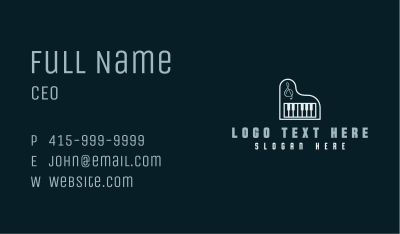 Piano Music Instrument Business Card Image Preview