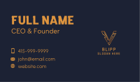 Cryptocurrency Circuit Letter V Business Card Image Preview