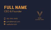 Cryptocurrency Circuit Letter V Business Card Image Preview
