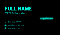 Glowing Blue Text Business Card Image Preview