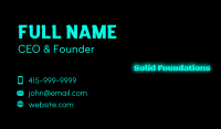 Glowing Blue Text Business Card Image Preview