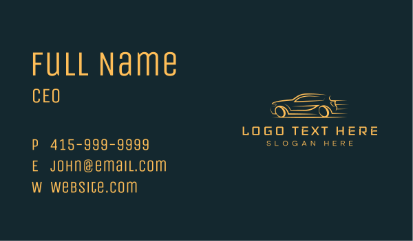 Gradient Fast Car Business Card Design Image Preview