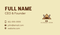 Saw Chisel Emblem Business Card Image Preview