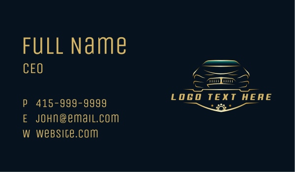 Luxury Car Mechanic Garage Business Card Design Image Preview