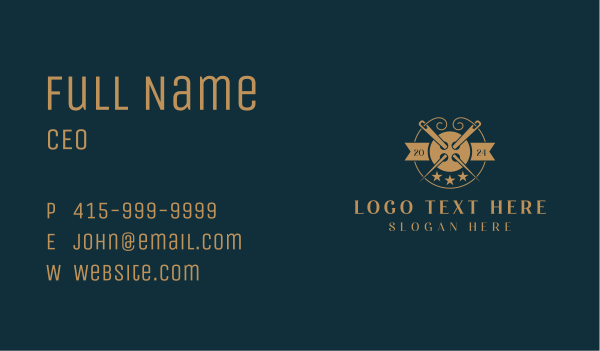 Needlecraft Tailor Sew Business Card Design Image Preview