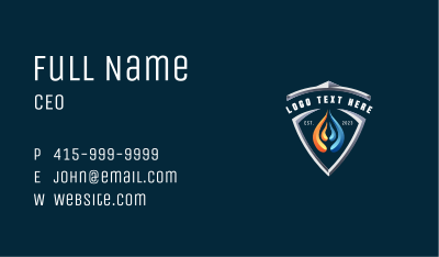 Fire Ice Thermal Shield Business Card Image Preview