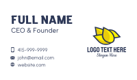 Yellow Lotus Bird Business Card Design