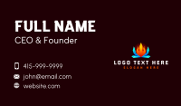 Flame Hot Ice Cold Business Card Design