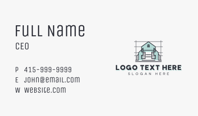 Architect Blueprint Engineer Business Card Image Preview