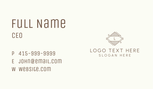 Wooden Badge Letter Business Card Design Image Preview