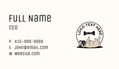 Veterinary Dog Pug Business Card Image Preview