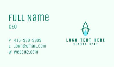 Natural Droplet Letter A Business Card Image Preview