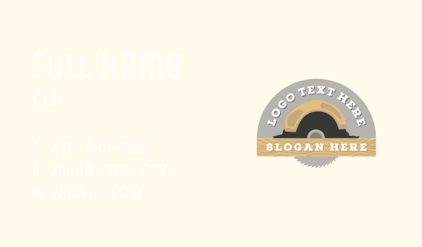 Handyman Circular Saw Business Card Design Image Preview