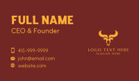 Yellow Wild Horns Business Card Image Preview