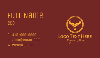 Yellow Wild Horns Business Card Image Preview
