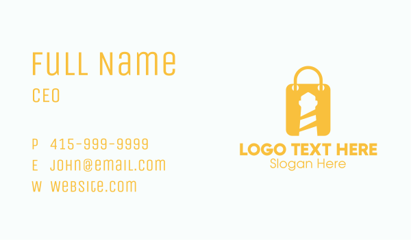 Lighthouse Shopping Bag  Business Card Design Image Preview