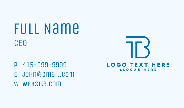 Business TB Monogram Business Card Design Image Preview