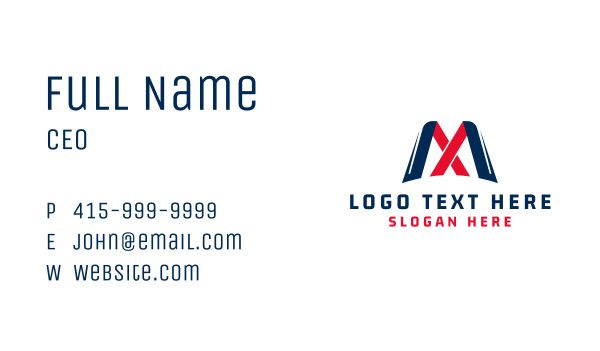 Letter M & X Company Business Card Design Image Preview