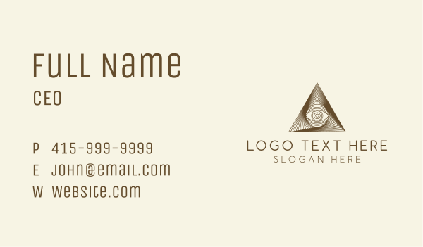 Pyramid Eye Landmark Business Card Design Image Preview
