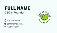 Green Leaf Heart Business Card Preview