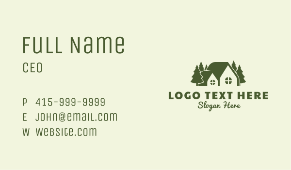Forest Realty Home Business Card Design Image Preview