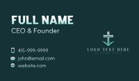 Christian Cross Anchor Business Card Design