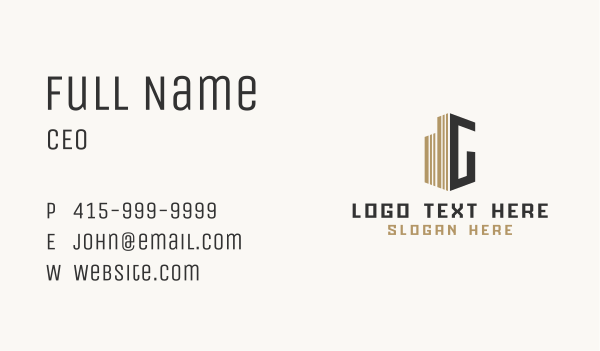 Company Building Letter G Business Card Design Image Preview