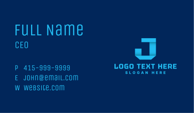 Corporate Startup Letter J Business Card Image Preview