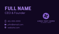 Round Cyber Technology  Business Card Image Preview