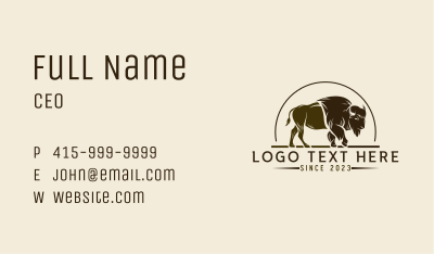 Bison Rodeo Ranch Business Card Image Preview