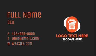 Cargo Truck Front Emblem Business Card Image Preview