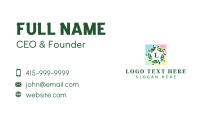 Leaf Tile Frame Lettermark Business Card Image Preview