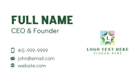 Leaf Tile Frame Lettermark Business Card Preview