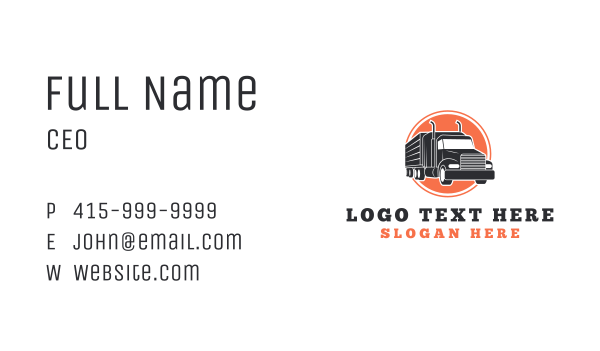 Trailer Truck Mover Business Card Design Image Preview