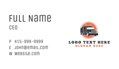 Trailer Truck Mover Business Card Image Preview