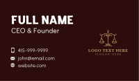 Golden Luxury Justice Scale Business Card Image Preview