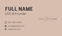Classy Business Wordmark Business Card Preview