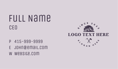 Mountain Trekking Badge Business Card Image Preview