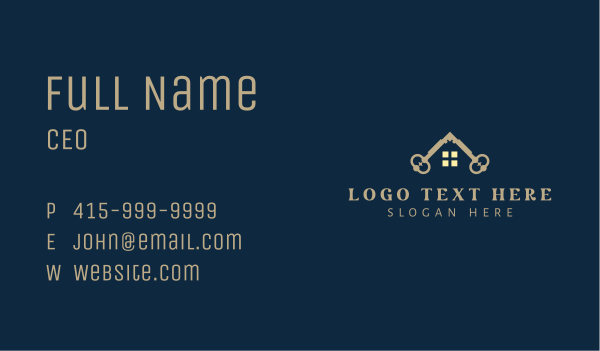 Home Property Key Business Card Design Image Preview